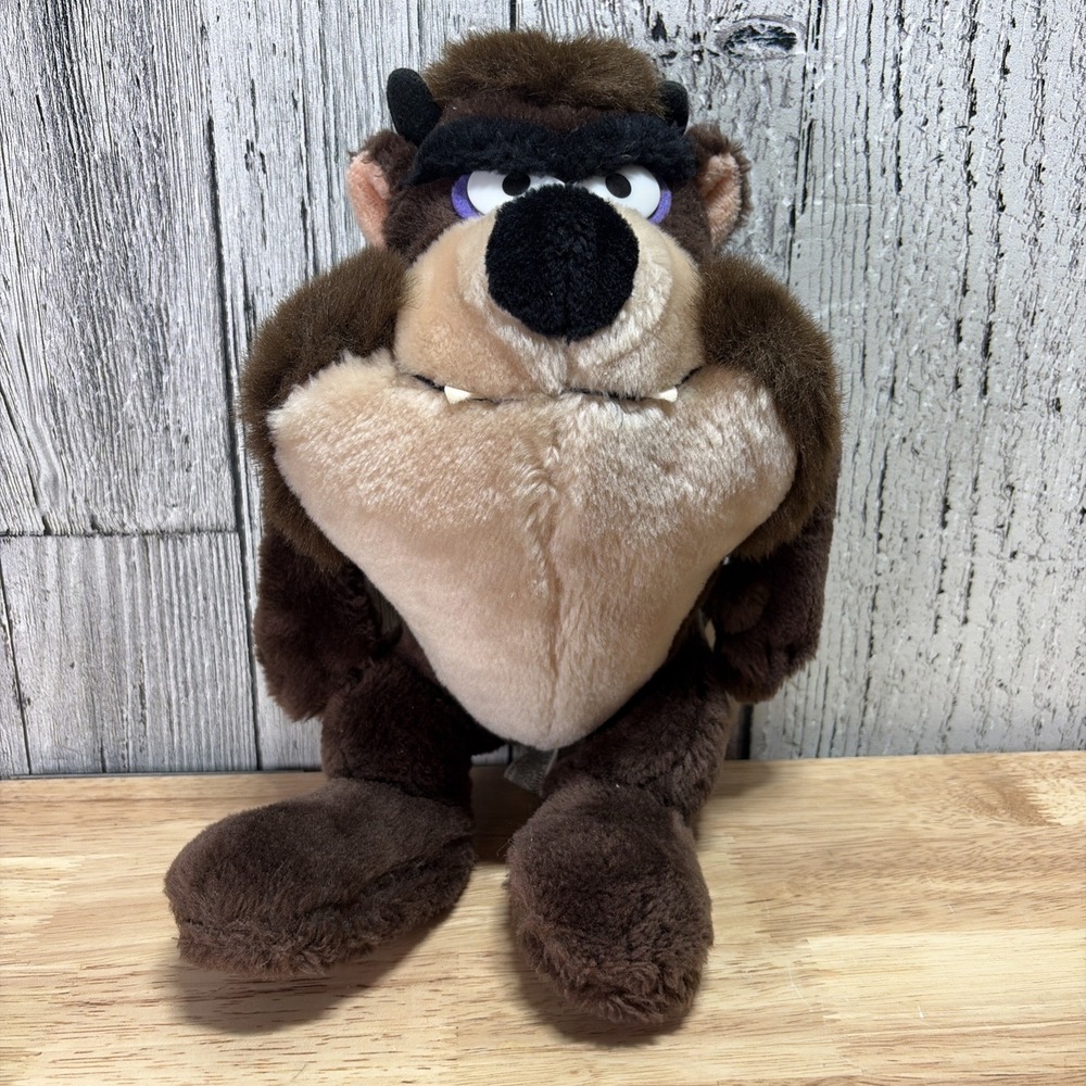 Taz Tazmanian Devil 1989 Vintage Warner Bros‎ Plush Stuffed Animal Mighty Star